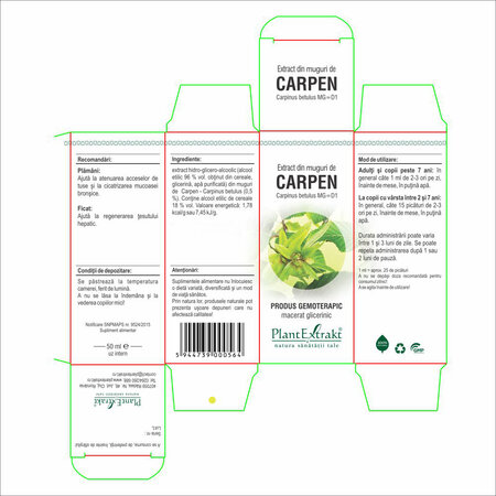 Extract din muguri de Carpen, 50 ml, Plant Extrakt 735253