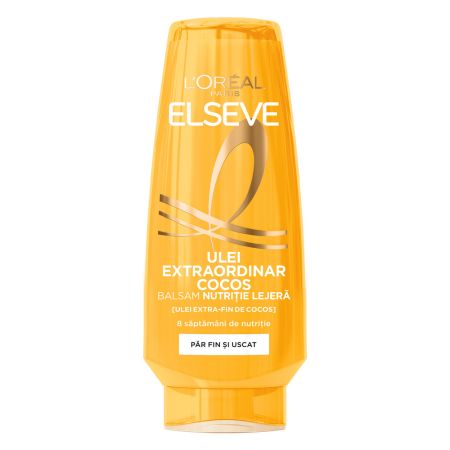 Balsam pentru par normal spre uscat Ulei Extraordinar Cocos, 200 ml, Elseve