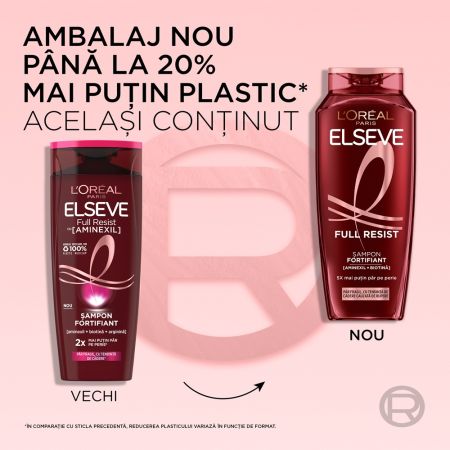 Sampon fortifiant pentru par fragil cu tendinta de cadere Full Resist, 250 ml, Elseve 695947