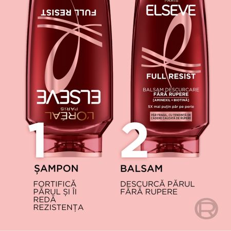 Sampon fortifiant pentru par fragil cu tendinta de cadere Full Resist, 250 ml, Elseve 695950