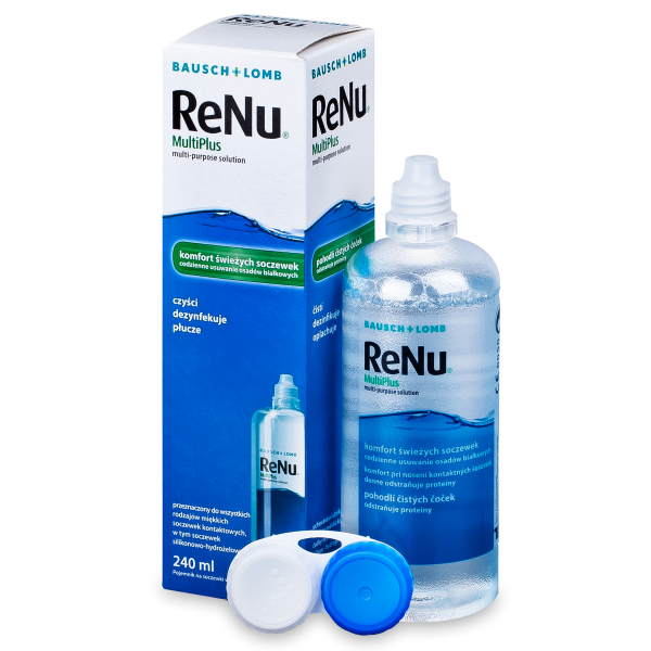 Solutie multifunctionala pentru intretinerea lentilelor de contact Renu MultiPlus, 240 ml, Bausch Lomb