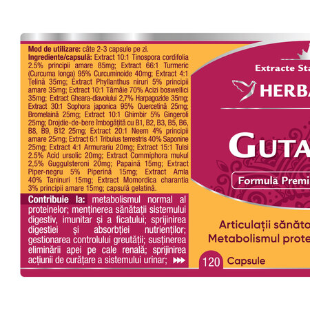 GutaPrim, 120 capsule, Herbagetica 688716