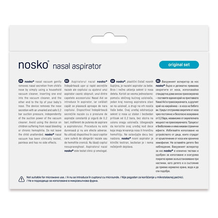 Set Aspirator nazal pentru nou nascuti si copii Original, 1 bucata, Nosko 708855