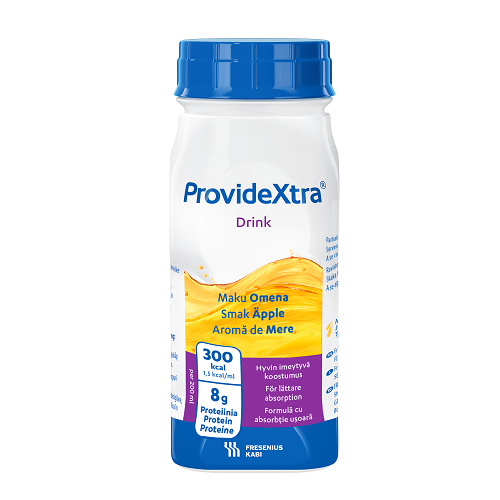 Bautura cu aroma de mere ProvideXtra Drink, 4 x 200 ml, Fresenius Kabi