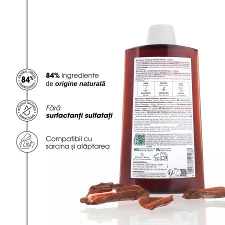 Sampon cu extract de chinina si floare de colt, 200 ml, Klorane 648345