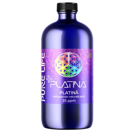 Hidrosolutie cu platina Minerals+ Platina, 480 ml, Pure Life