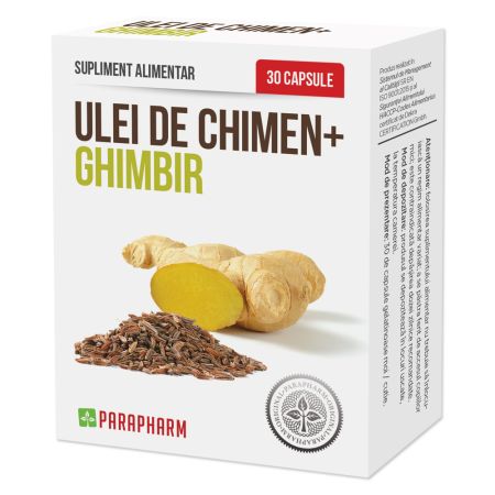 Ulei de Chimen + Ghimbir, 30 capsule, Parapharm
