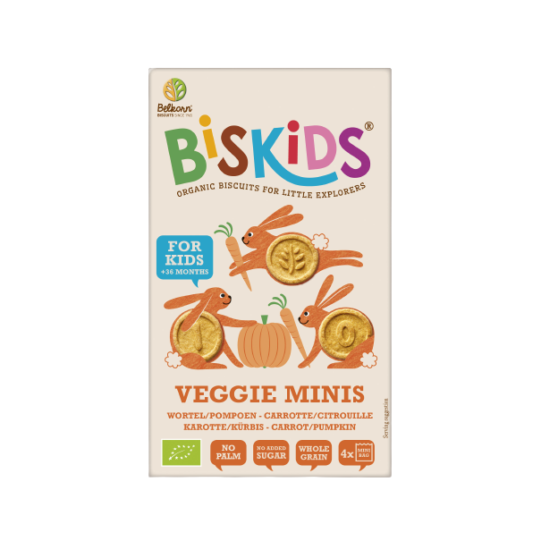 Biscuiti fara zahar cu morcov eco Biskids, 120 g, Balekorn