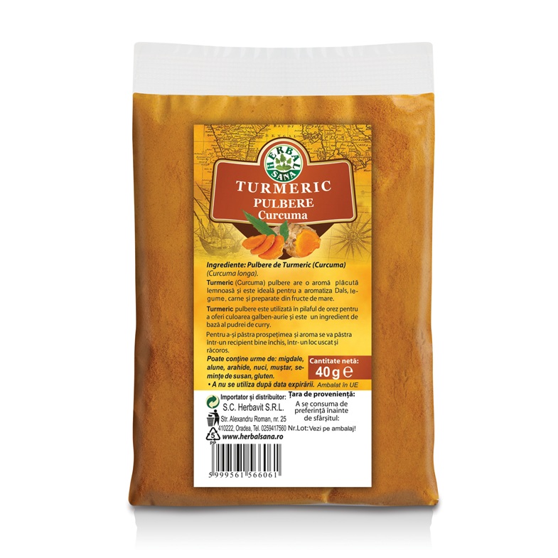 Pulbere de Turmeric, 40 g, Herbavit