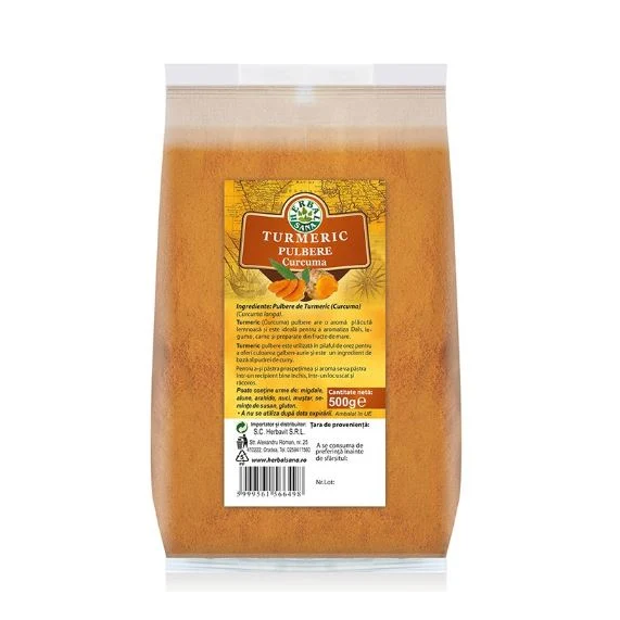 Pulbere de Turmeric, 500 g, Herbavit