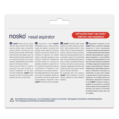 Aspirator nazal cu cap moale pentru nou nascuti si copii, 1 bucata, Nosko 708871