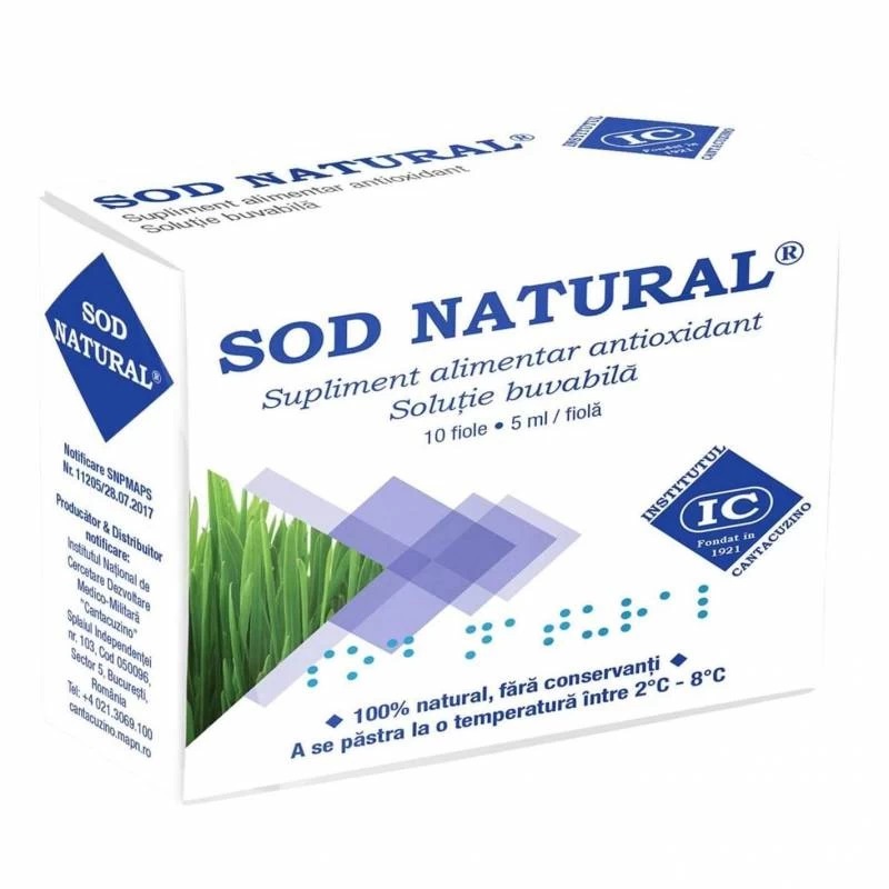 Sod natural solutie buvabila, 10 fiole x 5ml, Institutul Cantacuzino