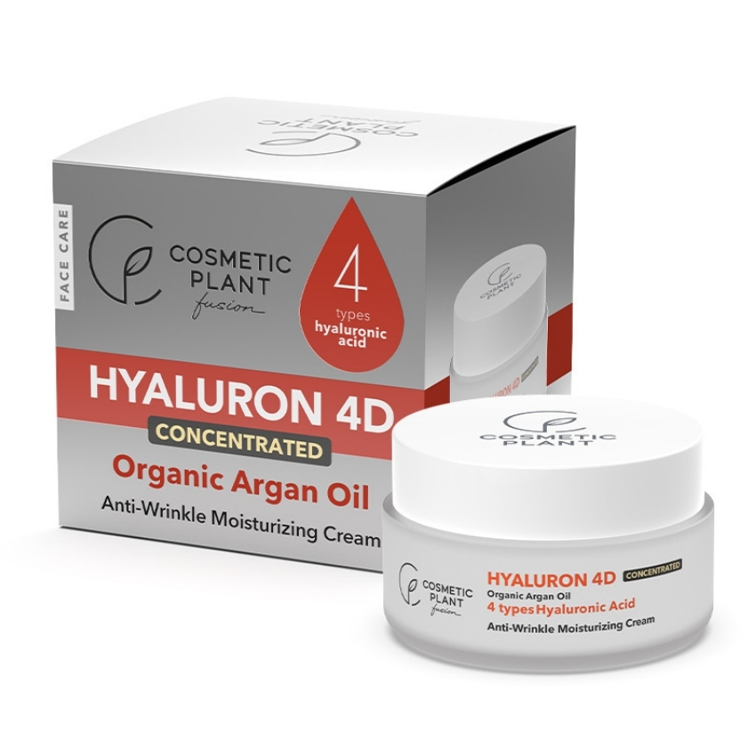 Crema de fata antirid hidratanta 4D Face Care, 50 ml, Cosmetic Plant