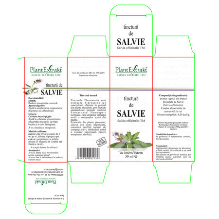 Tinctura de Salvie, 50 ml, Plant Extrakt 738548