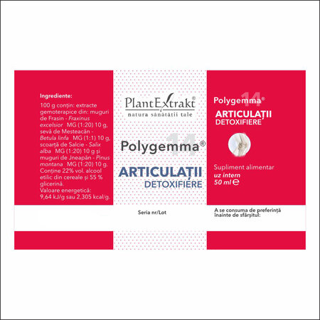 Polygemma 14, Articulatii detoxifiere, 50 ml, Plant Extrakt 731441