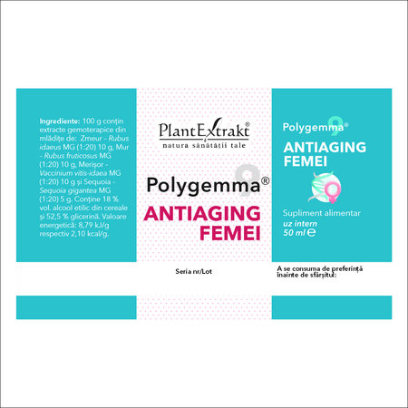 Polygemma 9 Antiaging femei, 50 ml, Plant Extrakt 731399