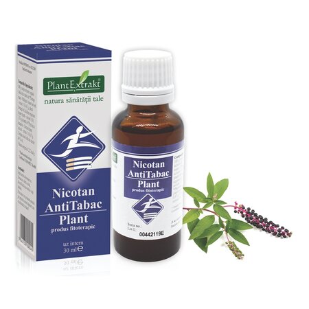 Solutie Nicotan Antitabac Plant, 30 ml, Plant Extrakt 734383