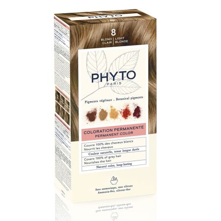 Vopsea de par Light Golden Blonde 8 blond deschis Phytocolor, 50 ml, Phyto