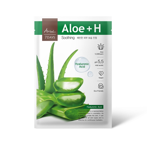 Masca cu Aloe si Acid Hialuronic 7Days Plus, 1 bucata, Ariul