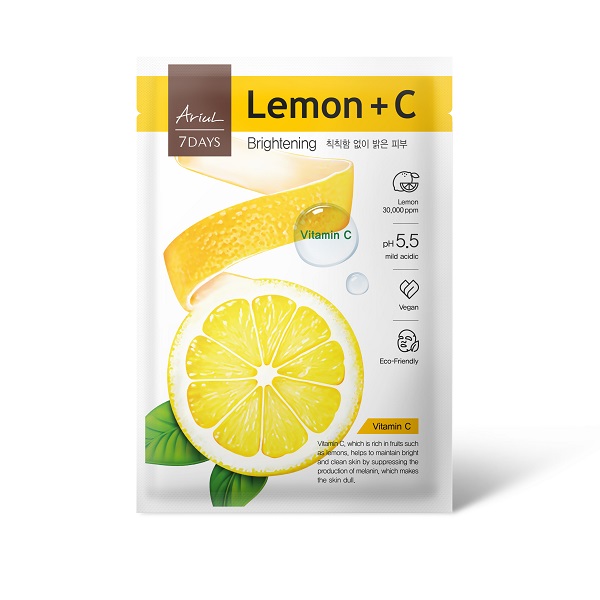 Masca cu lamaie si vitamina C 7Days Plus, 1 bucata, Ariul