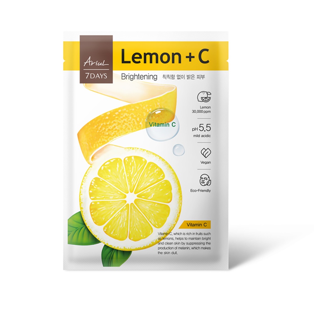 Masca de fata cu lamaie si vitamina C 7 Days Plus, 1 bucata, Ariul