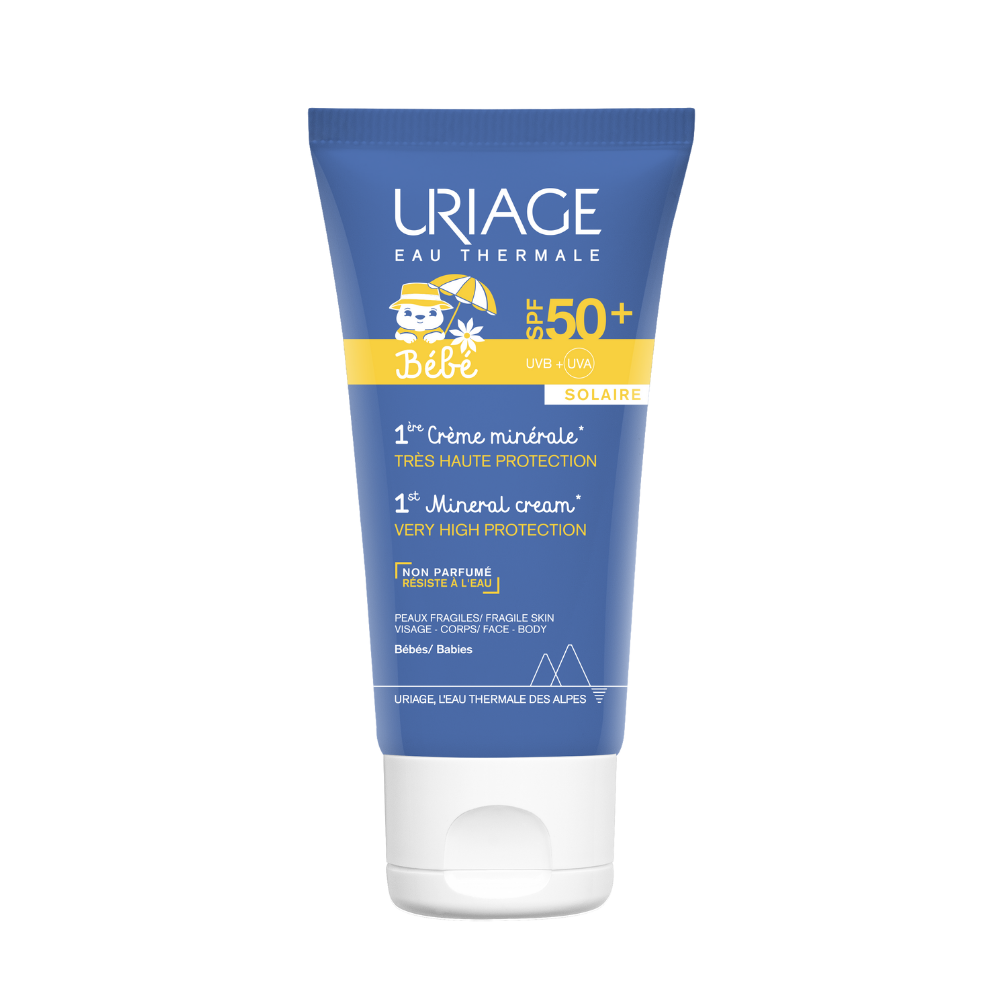 Crema minerala pentru protectie solara 1er Bebe, SPF 50+, 50 ml, Uriage