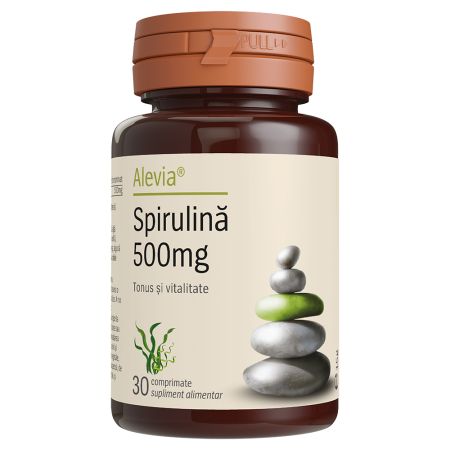 Spirulina 500 mg, 30 comprimate, Alevia