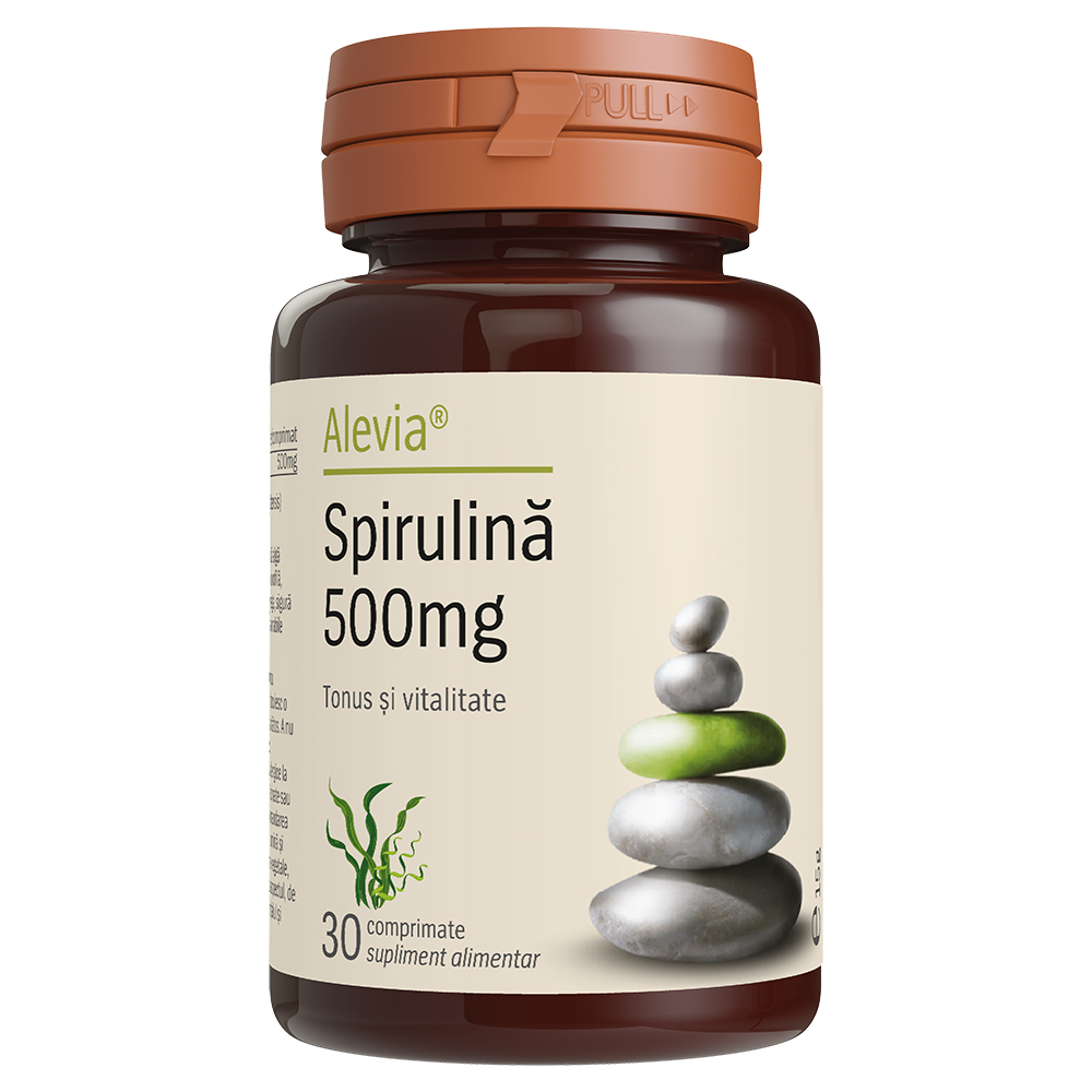 Spirulina, 500 mg, 30 comprimate, Alevia