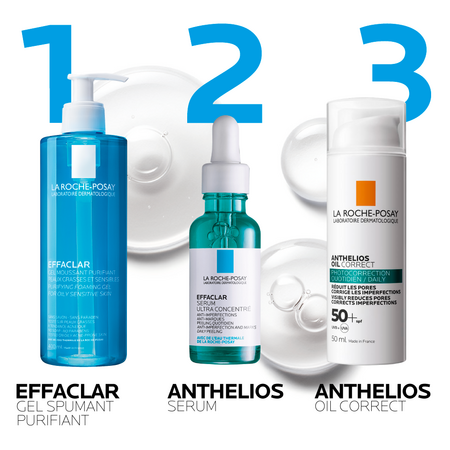 Crema cu protectie solara SPF 50+ pentru fata Anthelios Oil Correct, 50 ml, La Roche-Posay 531616