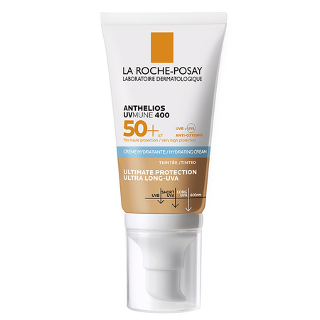 Crema hidratanta cu pigment de culoare pentru protectie solara SPF 50+ Anthelios UVmune, 50 ml, La Roche-Posay