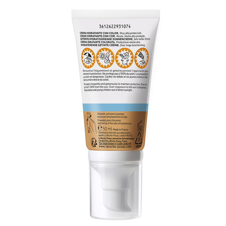 Crema hidratanta cu pigment de culoare pentru protectie solara SPF 50+ Anthelios UVmune, 50 ml, La Roche-Posay 557335