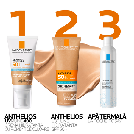Crema hidratanta cu pigment de culoare pentru protectie solara SPF 50+ Anthelios UVmune, 50 ml, La Roche-Posay 557334