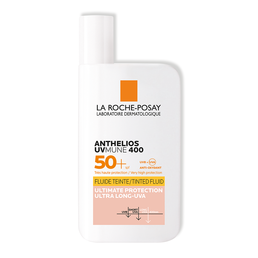 Fluid colorat cu protectie solara SPF 50+ pentru fata Anthelios UVmune 400, 50 ml, La Roche-Posay