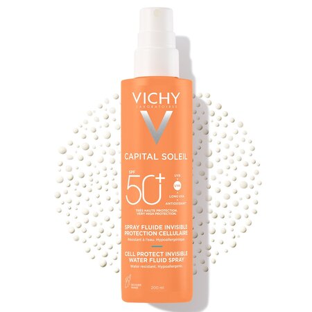 Spray cu protectie solara SPF 50+ Cell Protect Capital Soleil, 200 ml, Vichy 752080