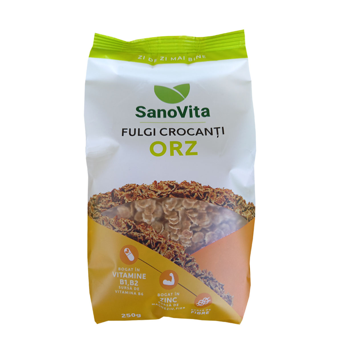 Fulgi de orz crispy, 250 g, Sanovita