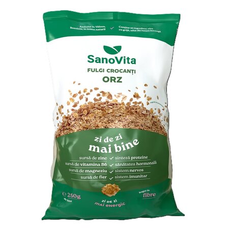 Fulgi de orz crispy, 250 g, Sanovita