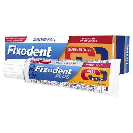 Crema adeziva pentru proteza dentara Best Hold, 40 g, Fixodent Plus 662639