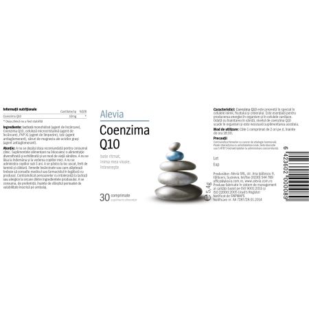 Pachet Coenzima Q10, 30 + 30 comprimate, Alevia 655927