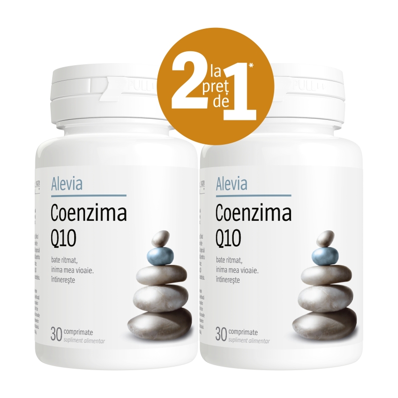 Pachet Coenzima Q10, 30 + 30 comprimate, Alevia
