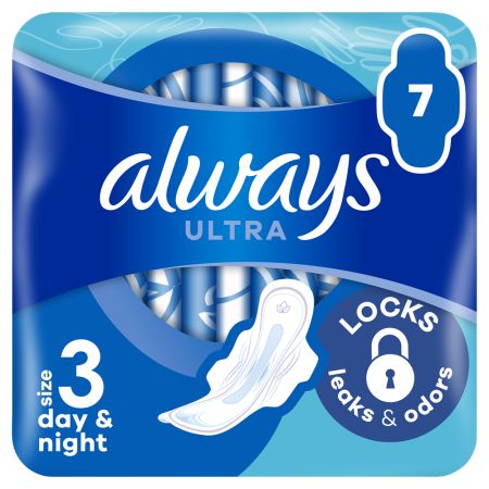 Absorbante Ultra Day & Night, Marimea 3, 7 bucati, Always 661633