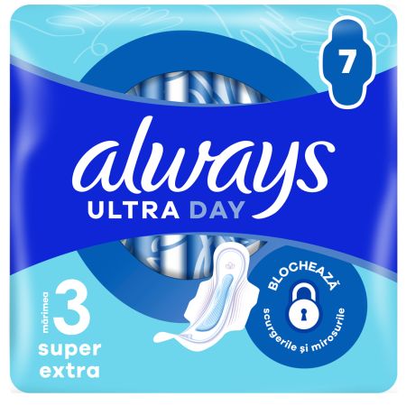 Absorbante Ultra Day & Night, Marimea 3, 7 bucati, Always