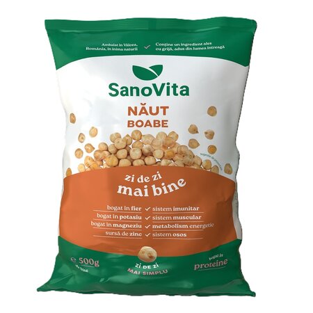 Naut boabe, 500 g, Sanovita