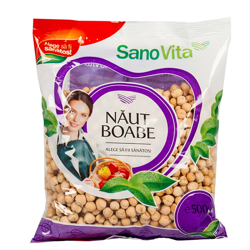 Naut boabe, 500 g, Sanovita