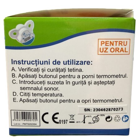 Suzeta cu termometru PM29, Perfect Medical 724064