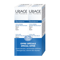 Pachet Balsam protectie buze Bariederm Cica, 15 ml + 15 ml, Uriage