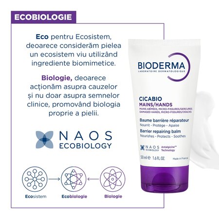 Crema de maini reparatoare Cicabio, 50 ml, Bioderma 702287