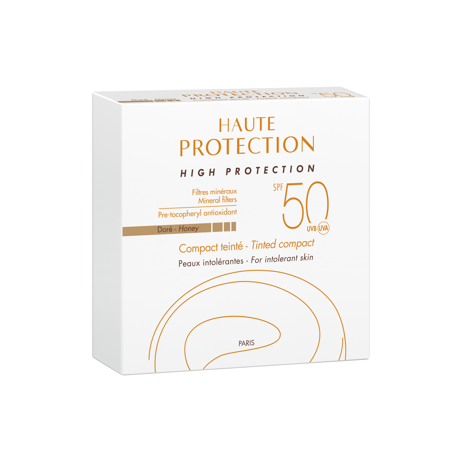 Fond de ten compact pentru protectie solara cu SPF 50+ Nuanata Beige, 10 g, Avene