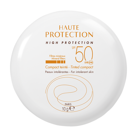 Fond de ten compact pentru protectie solara cu SPF 50+ nuanta Beige, 10 g, Avene 557299