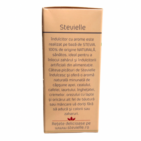 Indulcitor Stevia cu aroma de capsune SteviElle, 50 ml, Hermes Natural 725268