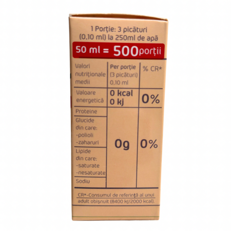 Indulcitor Stevia cu aroma de capsune SteviElle, 50 ml, Hermes Natural 725266